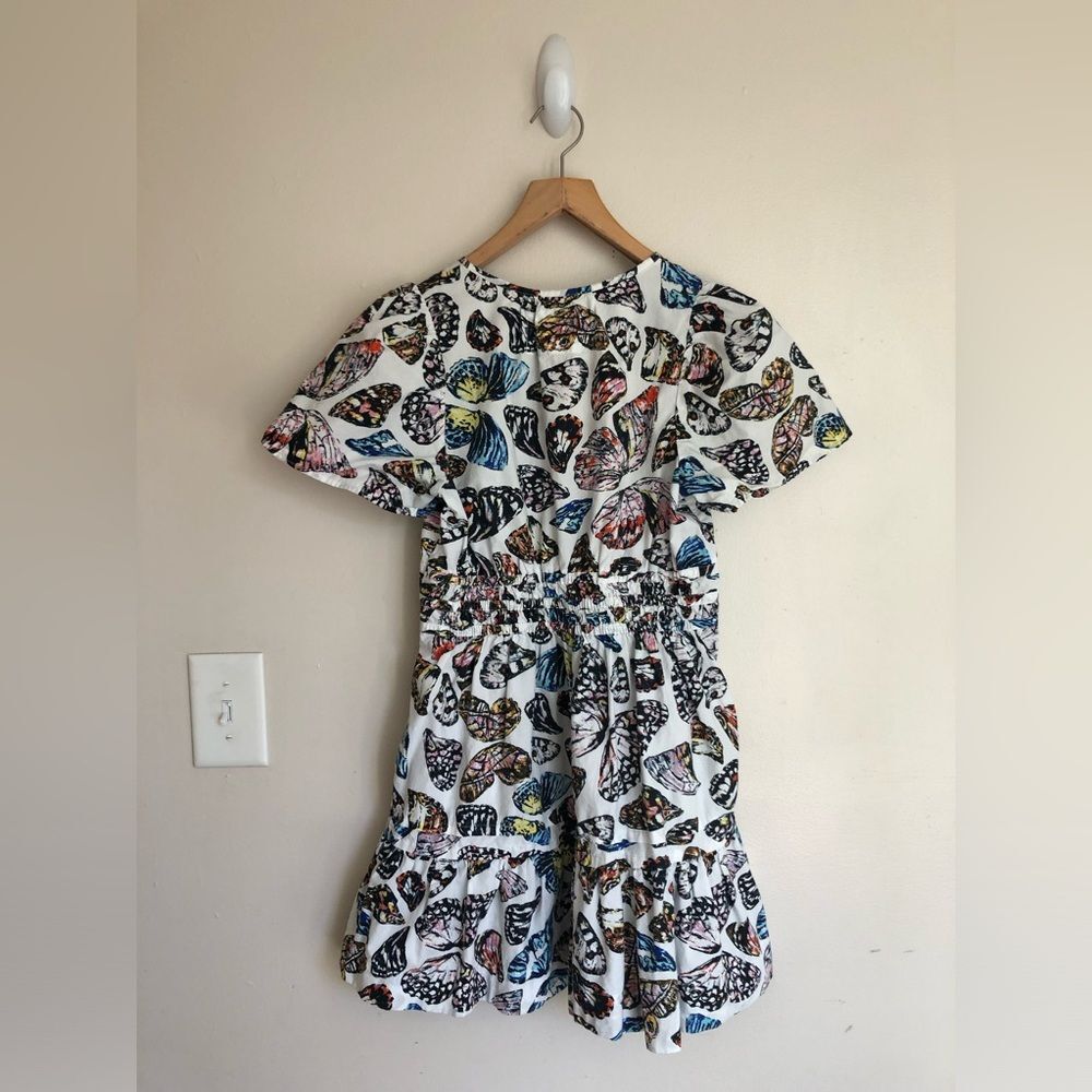 Anthropologie Maeve Somerset Mini Cotton Dress in Ivory Butterfly size SP - Picture 9 of 9